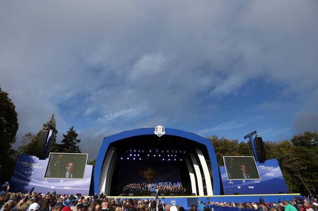 GOLF, Ryder Cup, Opening Ceremony PERTHSHIRE,SCOTLAND,25.SEP.14 - GOLF, Ryder Cup, opening ceremony. Image shows a owerview. 