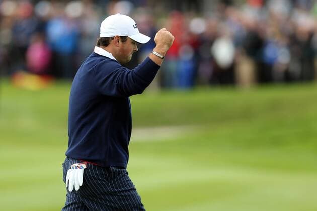GOLF - PGA, Ryder Cup 2014 PERTHSHIRE,SCOTLAND,26.SEP.14 - GOLF - PGA Golf Herren Tour, Ryder Cup, Auchterarder Golf Club. Image shows the rejoicing of Patrick Reed (USA). 