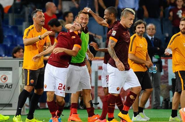 Serie A, AS Rom - Hellas Verona Francesco Totti , Alessandro Florenzi xHOCHxZWEIx xItalyxPhotoxPressx 