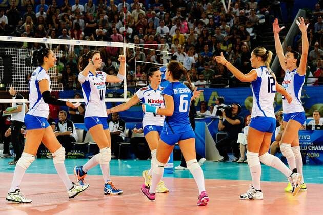 Italia vs Germania Esultanza ITA FIVB Volleyball Women s World Championship Italy 2014 Rome 25-09-2014 Palaeur Foto F.Pasquali Insidefoto FabioXPasquali