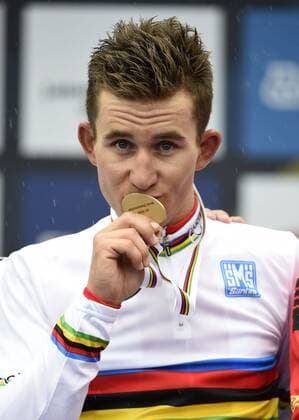 1st Kwiatkowski Michal (POL) pictured during the Men Elite Road Race of the UCI Road World Championships in Ponferrada, Spain. CYCLISME : Elite Hommes - Championnats du monde - Ponferrada - 28 09 2014 Photonews Panoramic 