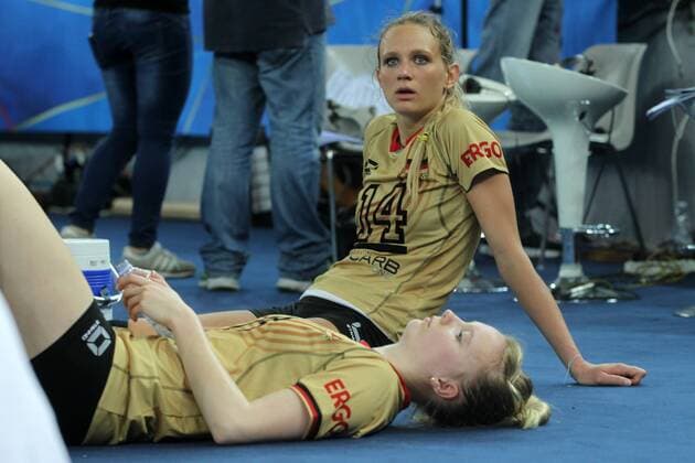Rome 28 09 2014 Palalottomatica Margareta Kozuch ( su) , Jennifer Geerties Germany Croatia - Germania Croazia FIVB Volleyball Women s World Championship Italy 2014 Foto Giuseppe Pino Fama Insidefoto pinoxfama