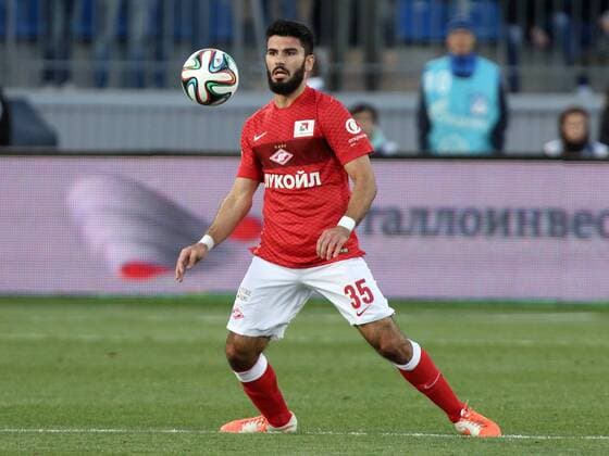 September 27, 2014. - Russia, Saint Petersburg. - 9th round of Russian football championship 2014 15. Premier League. FC Zenit Saint Petersburg vs FC Spartak Moscow, 0:0. In picture: FC Spartak player Serdar Tasci (35). PhotoagencyxInterpress 