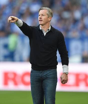 27.09.2014, Fussball, Saison 2014 15, 1. Bundesliga, 6. Spieltag, FC Schalke 04 - Borussia Dortmund 2:1 Trainer Jens Keller (Schalke 04)