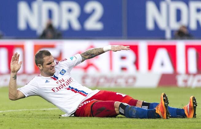 Pierre-Michel Lasogga (HSV) 28.09.2014, Hamburg, Hamburger SV vs. Eintracht Frankfurt Â