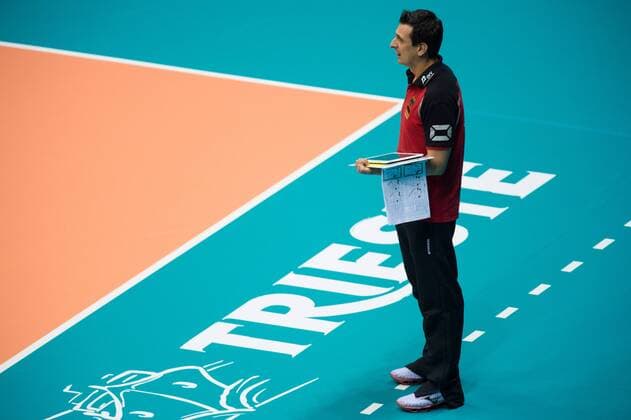 02.10.2014, Pala Trieste, Triest Volleyball, FIVB Volleyball Women s World Championship 2014, 2. Runde, Deutschland (GER) vs. Japan (JPN) Giovanni Guidetti (Trainer Bundestrainer GER)