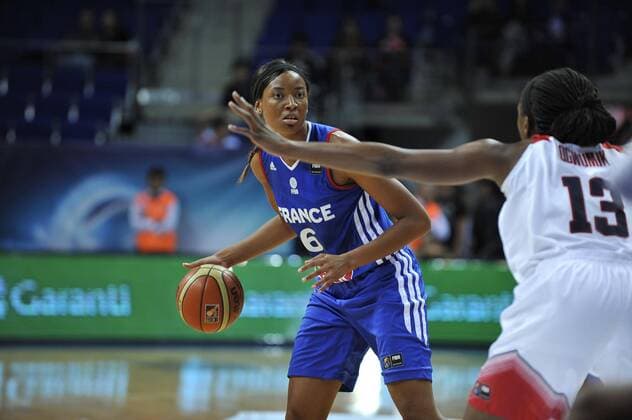 Diandra Tchatchouang (France) - Basketball WM der Damen, Frankreich vs. USA - 03 10 2014 HerveBellenger Panoramic 