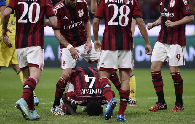 Db Milano 04 10 2014 - Serie A AC Milan vs AC Chievo Verona foto DanielexBuffa Image Sport Pictured: Sulley Ali Muntari 