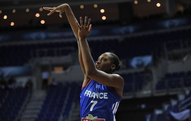 Sandrine Gruda (France) BASKETBALL : Canada vs France - Championnat du Monde de Basketball - 04 10 2014 HerveBellenger Panoramic 