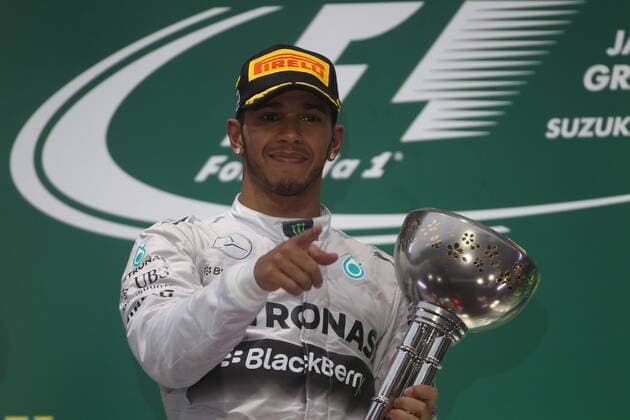 05.10.2014 - Race, 1st position Lewis Hamilton (GBR) Mercedes AMG F1 W05 Japanese Grand Prix, Suzuka 2 - 5 October 2014 