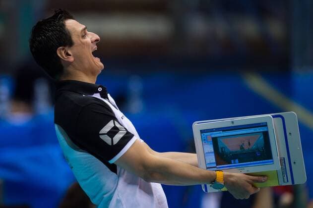 05.10.2014, Pala Trieste, Triest Volleyball, FIVB Volleyball Women s World Championship 2014, 2. Runde, Deutschland (GER) vs. Aserbaidschan (AZE) Giovanni Guidetti (Trainer Bundestrainer GER)