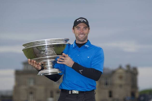5.10.2014.St Andrews, Scotland. Alfred Dunhill Links Championship. Winner Oliver Wilson with the Dunhill Links Championship trophy. xMarkxDavisonx  ActionPlus20532875