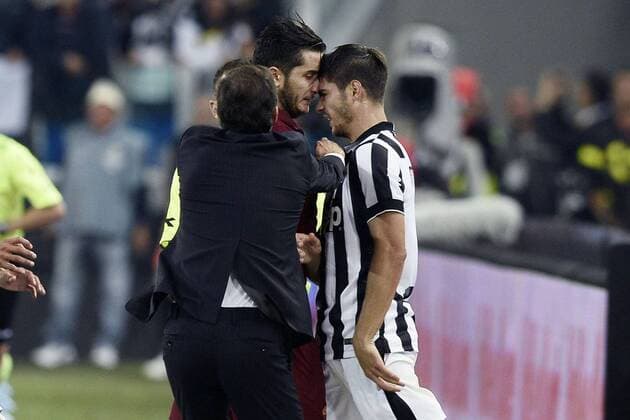 Db Torino 05 10 2014 - Serie A - Juventus Turin vs AS Roma - foto DanielexBuffa Image Sport Pictured: Kostas Manolas-Alvaro Morata 