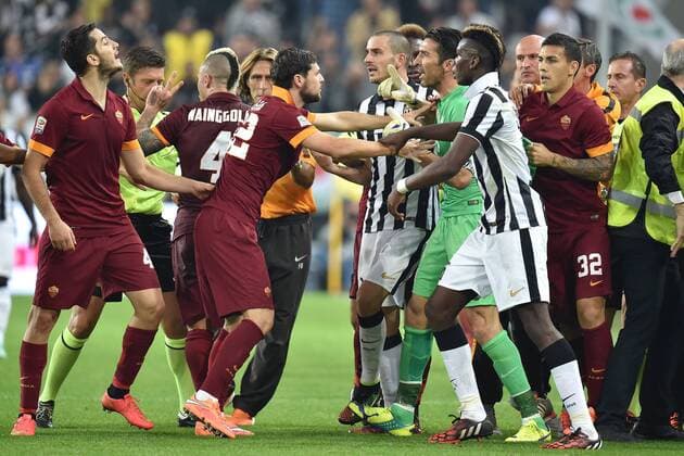 Tensione in campo Torino 05-10-2014 Juventus Stadium, Football Calcio Serie A Juventus - AS Roma. Foto Andrea Staccioli Insidefoto andreaxstaccioli