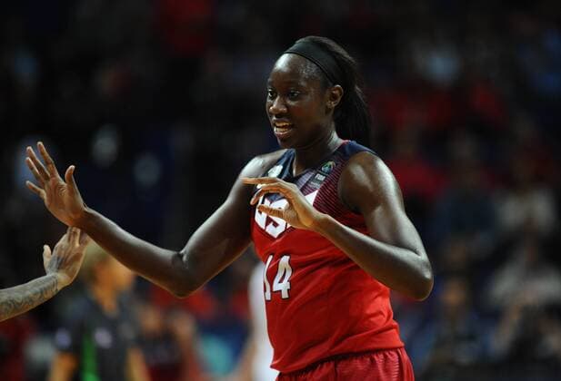 2014 FIBA World Women s Championship basketball final match between USA and Spain at Ulker Arena on October 5, 2014 in Istanbul. Score: USA 77 - Spain 64 Pictured: Tina Charles of USA . 