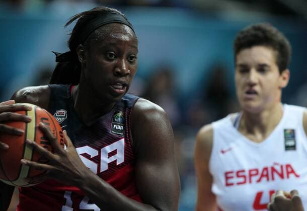 2014 FIBA World Women s Championship basketball final match between USA and Spain at Ulker Arena on October 5, 2014 in Istanbul. Score: USA 77 - Spain 64 Pictured: Tina Charles of USA . 