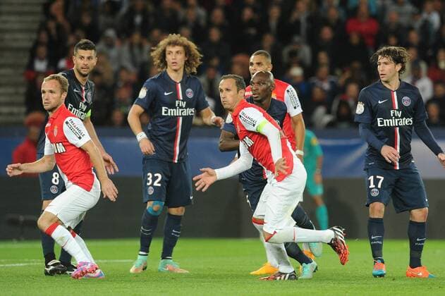 David Luiz - Maxwell - Zoumana Camara - Thiago Motta (PSG) Ricardo Carvalho (Monaco) Valere Germain (Monaco) FOOTBALL : PSG vs Monaco - Ligue 1 - 05 10 2014 N.LeGouicFEP 