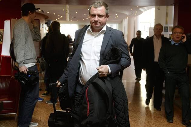 Coach of Czech national soccer team Pavel Vrba is seen during a meeting prior to the two qualifiers for the European Championships in Prague, Czech Republic, October 6, 2014. (CTKxPhoto MichalxKamaryt) CTKPhotoOF201410061175001  kmt 6