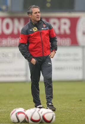 SOCCER - UEFA EURO 2016 quali, MDA vs AUT, preview STEGERSBACH,AUSTRIA,07.OCT.14 - SOCCER - UEFA European Championship 2016, qualification, OEFB international match, Moldova vs Austria, preview, training team AUT. Image shows head coach Marcel Koller (AUT).  CW3_9767