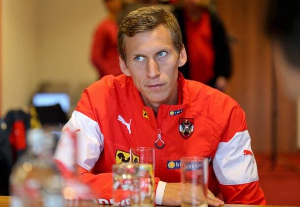 SOCCER - UEFA EURO 2016 quali, MDA vs AUT, preview STEGERSBACH,AUSTRIA,07.OCT.14 - SOCCER - UEFA European Championship 2016, qualification, OEFB international match, Moldova vs Austria, preview, press conference. Image shows Florian Klein (AUT).  CW3_0159