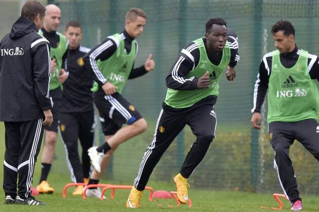 Romelu Lukaku - Neerpede, Belgien: Training belgische Nationalmannschaft - EM Quali - 08 10 2014 PhotoNews Panoramic 