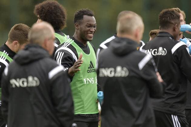 Romelu Lukaku - Neerpede, Belgien: Training belgische Nationalmannschaft - EM Quali - 08 10 2014 PhotoNews Panoramic 