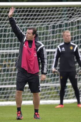 Marc Wilmots - Neerpede, Belgien: Training belgische Nationalmannschaft - EM Quali - 08 10 2014 PhotoNews Panoramic 