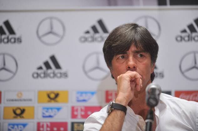 German football team at a press conference before EURO Qualifires on October 10, 2014 in Warsaw. In the picture: Joachim Löw  EN_01149054_0010