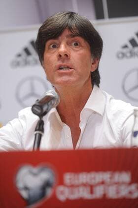 German football team at a press conference before EURO Qualifires on October 10, 2014 in Warsaw. In the picture: Joachim Löw  EN_01149054_0021
