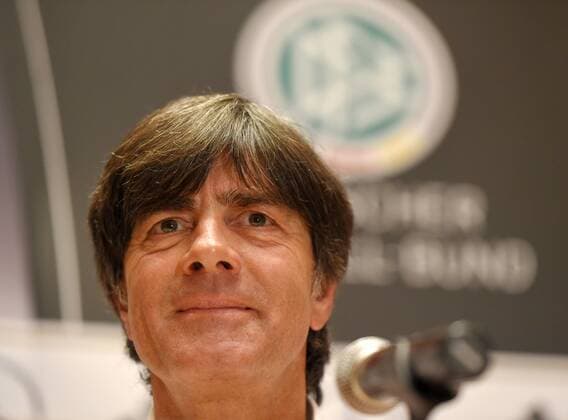 10.10.2014, Fussball Deutsche Nationalmannschaft, Pressekonferenz in Warschau (Polen) im WESTIN-Hotel. Bundestrainer Joachim Löw (Deutschland) gut gelaunt. 