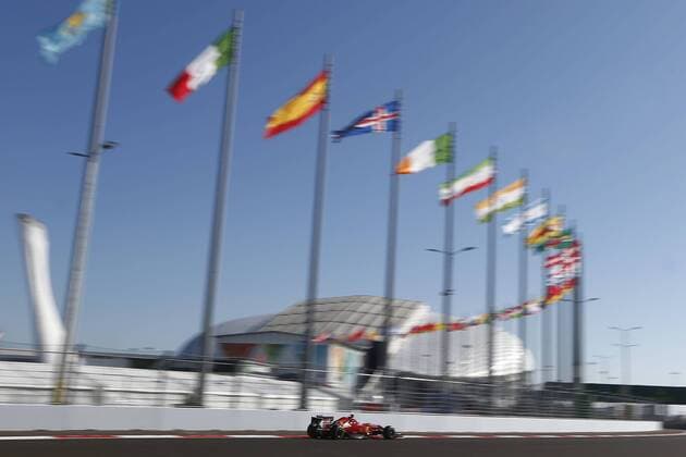 Motorsports: FIA Formula One World Championship 2014, Grand Prix of Russia, 7 Kimi Raikkonen (FIN, Scuderia Ferrari), xHOCHxZWEIx