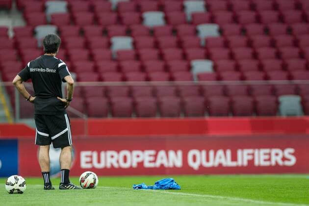 10.10.2014 WARSZAWA, NATIONAL STADIUM, FOOTBALL, UEFA EURO QUALIFICATION, PRACTICE OF GERMANY: COACH JOACHIM LÖW  20141010CSKP4004