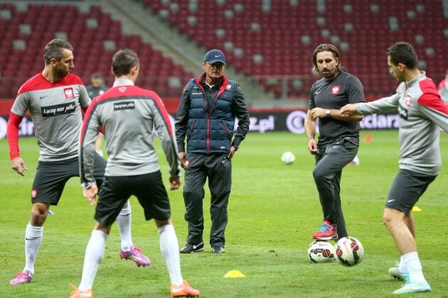 POLAND FOOTBALL NATIONAL TEAM TRAINING IN WARSAW ADAM NAWALKA, TOMASZ IWAN (POLAND)  GY5Q3430