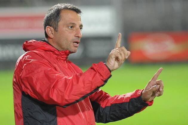 Iraklis Metaxas, Trainer SC Freiburg II, SV 07 Elversberg vs SC Freiburg II, Fussball, Regionalliga Suedwest,10.10.2014, , EP_PFZ