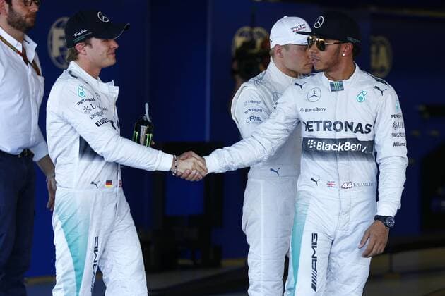 Motorsports: FIA Formula One World Championship 2014, Grand Prix of Russia, 6 Nico Rosberg (GER, Mercedes AMG Petronas F1 Team), 44 Lewis Hamilton (GBR, Mercedes AMG Petronas F1 Team), xHOCHxZWEIx