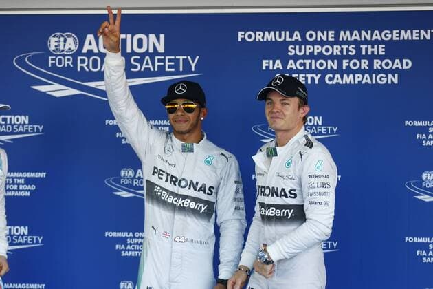 Motorsports: FIA Formula One World Championship 2014, Grand Prix of Russia, 44 Lewis Hamilton (GBR, Mercedes AMG Petronas F1 Team), 6 Nico Rosberg (GER, Mercedes AMG Petronas F1 Team), xHOCHxZWEIx