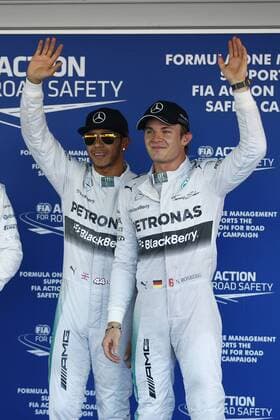 Motorsports: FIA Formula One World Championship 2014, Grand Prix of Russia, 44 Lewis Hamilton (GBR, Mercedes AMG Petronas F1 Team), 6 Nico Rosberg (GER, Mercedes AMG Petronas F1 Team), xHOCHxZWEIx