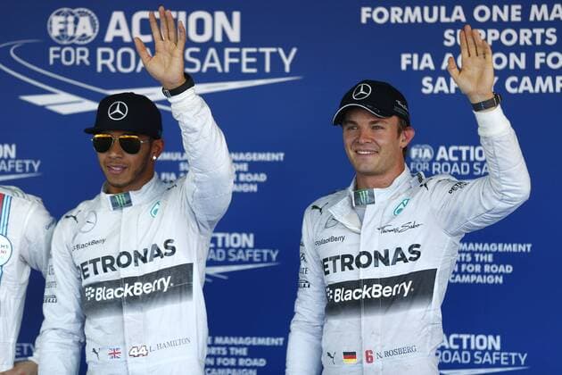 Motorsports: FIA Formula One World Championship 2014, Grand Prix of Russia, 44 Lewis Hamilton (GBR, Mercedes AMG Petronas F1 Team), 6 Nico Rosberg (GER, Mercedes AMG Petronas F1 Team), xHOCHxZWEIx