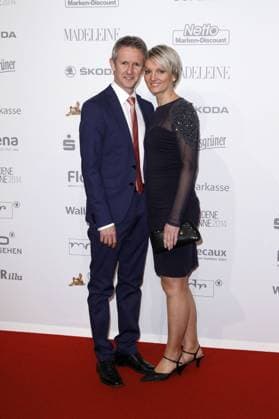 Jens Weissflog mit Lebesgefährtin Doreen Fiebich bei der Verleihung des Medienpreises Goldene Henne 2014 in der Neuen Messe. Leipzig, 10.10.2014 xR.xHardex xFuturexImage