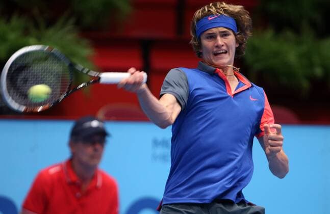 TENNIS - ATP, Erste Bank Open 2014 VIENNA,AUSTRIA,11.OCT.14 - TENNIS - ATP Tennis Herren World Tour, Erste Bank Open, qualifying. Image shows Alexander Zverev (GER) 