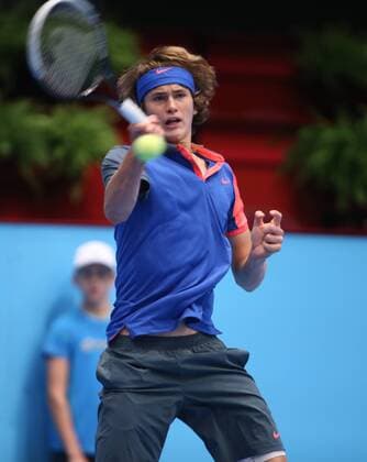 TENNIS - ATP, Erste Bank Open 2014 VIENNA,AUSTRIA,11.OCT.14 - TENNIS - ATP Tennis Herren World Tour, Erste Bank Open, qualifying. Image shows Alexander Zverev (GER) 