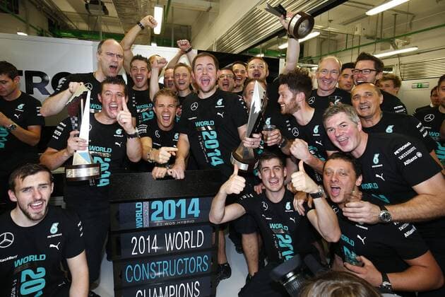 Motorsports: FIA Formula One World Championship 2014, Grand Prix of Russia, 6 Nico Rosberg (GER, Mercedes AMG Petronas F1 Team), Mercedes GP becomes 2014 World Constructors Champions xHOCHxZWEIx