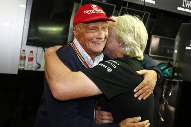 Motorsports: FIA Formula One World Championship 2014, Grand Prix of Russia, Niki Lauda (AUT, Mercedes AMG Petronas F1 Team), Mercedes GP becomes 2014 World Constructors Champions xHOCHxZWEIx