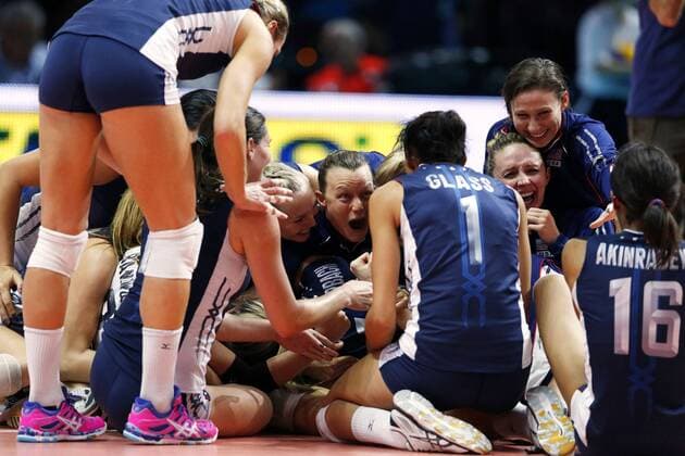 USA United States celebrate the victory World Champions Milano 12-10-2014 Forum Assago Mondiali Volley Women s World Championship 2014 insidefoto