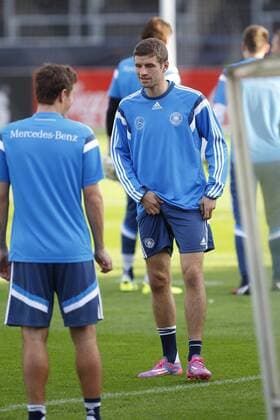 Thomas Mueller Abschlusstraining bei SW Essen Uhlenkrug in Essen Fussball Nationalmannschaft 13.10.2014 , Fussball, , EP_FSA