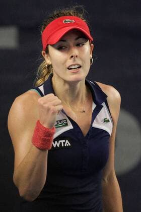 im Bild Alize Cornet (FRA - Frankreich) ballt die Faust , jubelt, freut sich, Jubel, Freude Tennis, Frauen, 2014 14.10.2014 WTA, BGL BNP Paribas Open Luxembourg - Kockelscheuer, Luxemburg
