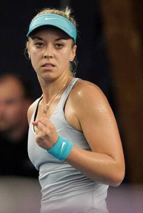 im Bild Sabine Lisicki (GER - Deutschland) jubelt, freut sich, Jubel, Freude, ballt die Faust Tennis, Frauen, 2014 14.10.2014 WTA, BGL BNP Paribas Open Luxembourg - Kockelscheuer, Luxemburg