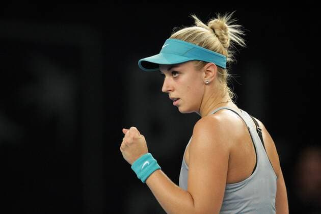 im Bild Sabine Lisicki (GER - Deutschland) ballt die Faust jubelt, freut sich, Jubel, Freude Tennis, Frauen, 2014 14.10.2014 WTA, BGL BNP Paribas Open Luxembourg - Kockelscheuer, Luxemburg