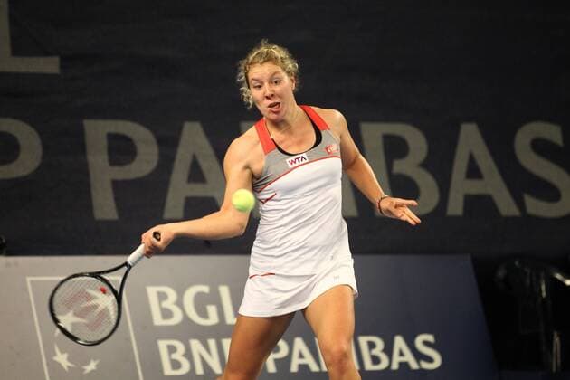 Anna Lena Friedsam (GER) spielt eine Vorhand Tennis, WTA, BGL BNP Paribas Luxembourg Open, 14.10.2014, EP_ANS