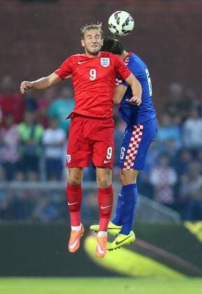 U-21 match of the playoffs for Euro 2015, Croatia - England 14.10.2014., Croatia, Vinkovci - U-21 match of the playoffs for Euro 2015, Croatia - England. Harry Kane, Matej Mitrovic.  IgorxKralj PIXSELL